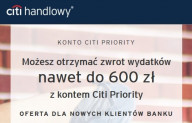 Citi Priority: premia do 600 zł za płatności i 450 zł za polecenia