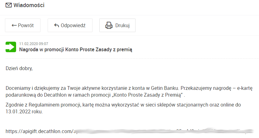 getin 20 zł decathlon