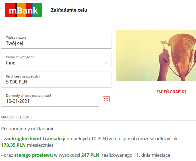 mbank cel oszczędnościowy jak założyć