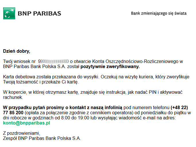 kurier karta do konta bnp