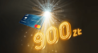 900 zł premii w promocji karty kredytowej CitiBanku (+ 450 zł za konto)