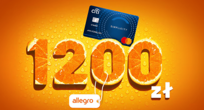 Promocja CitiBank: 1200 zł na Allegro za wyrobienie karty Citi Simplicity