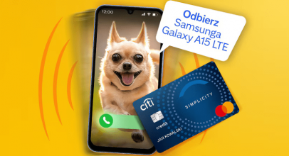 Promocja CitiBank: Smartfon Samsung Galaxy A15 + 300 zł za wyrobienie karty Citi Simplicity