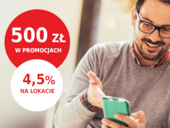 Promocja mBank: 500 zł za założenie eKonta + 4,5% na lokacie