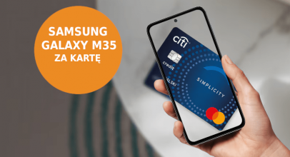 Promocja CitiBank: Smartfon Samsung Galaxy M35 + 400 zł za wyrobienie karty Citi Simplicity