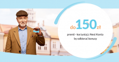 Promocje Nest Bank: 150 za założenie konta, 4% na Lokacie Witaj i 5,7% na KO
